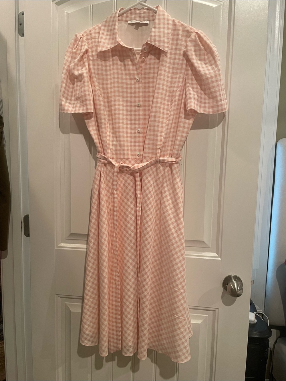 Preston & York Pink and White Gingham Dress
